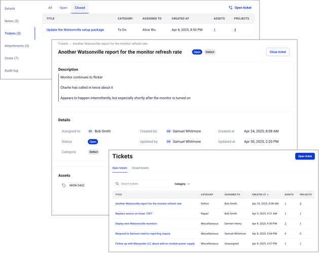 Hardfin beta service tickets combined view