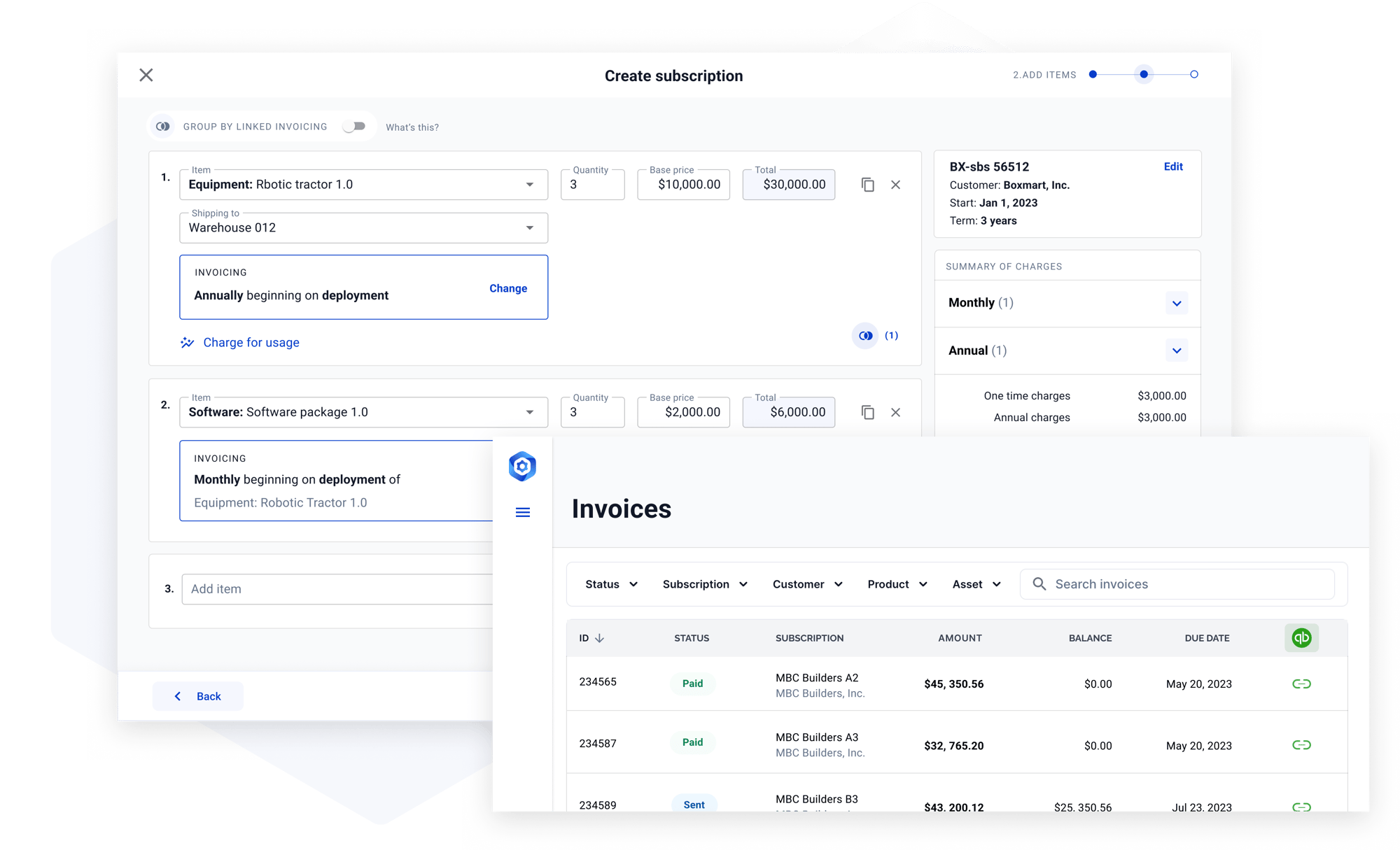Hardfin platform billing management screenshot Hardfin platform billing management screenshot