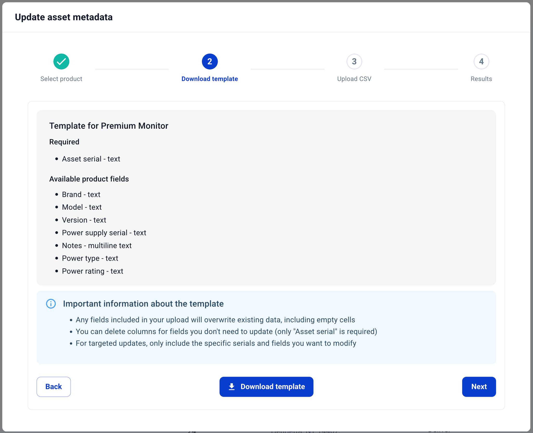 Hardfin asset metadata uploader window