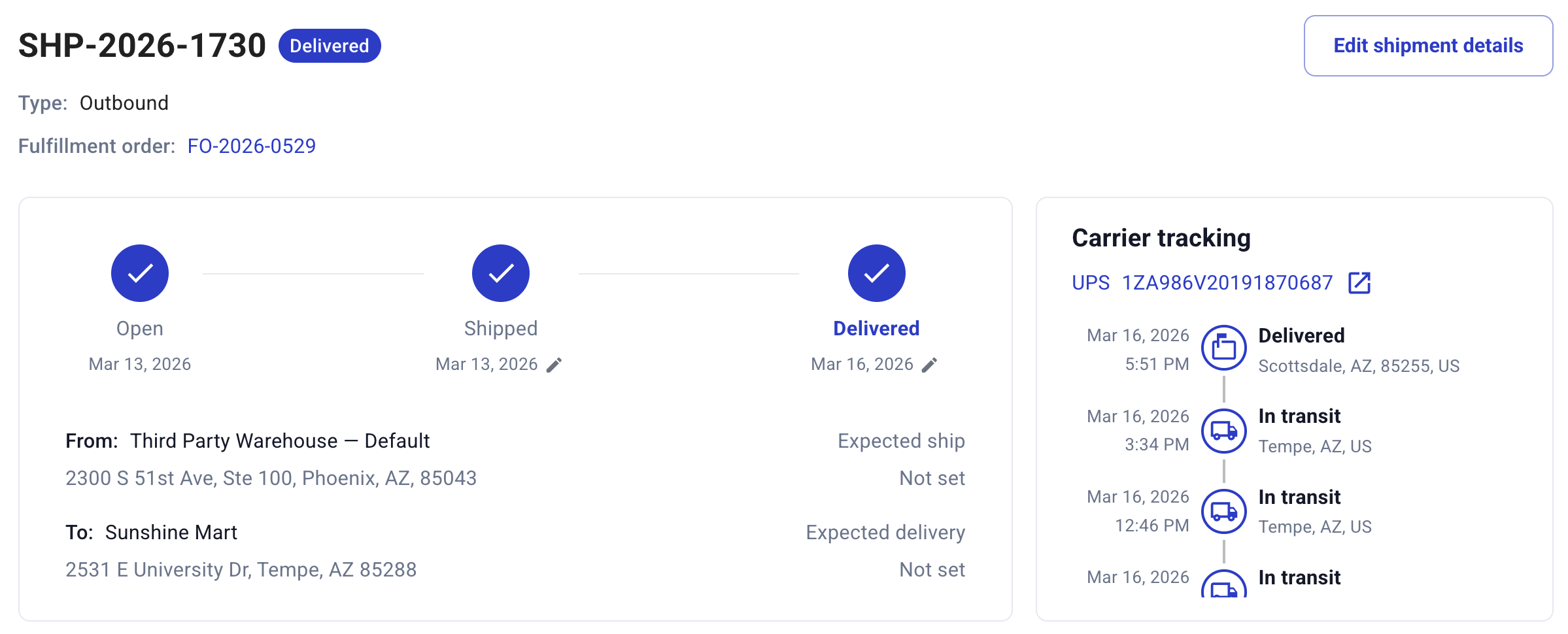 Hardfin automatic carrier tracking