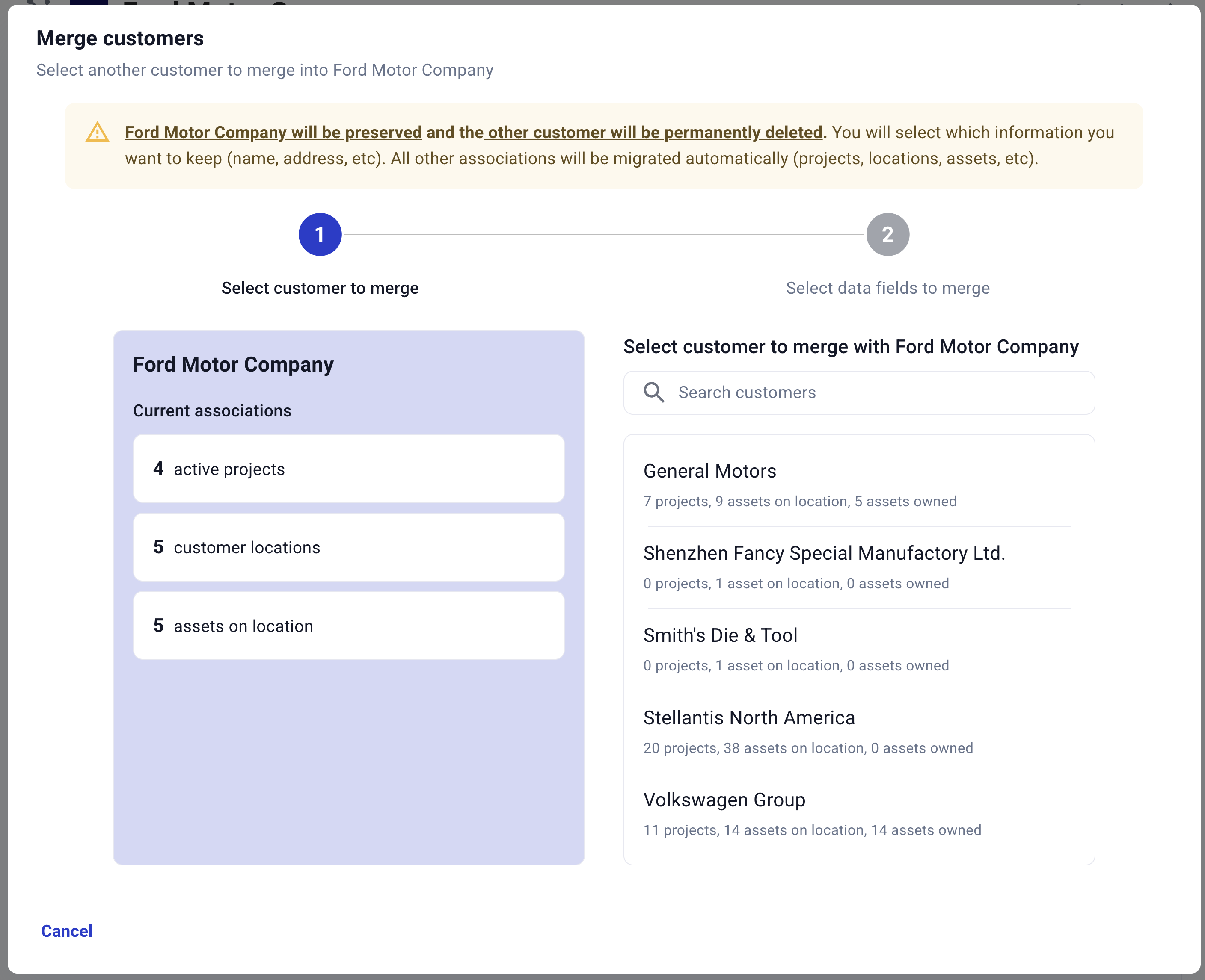 Hardfin merge customers window example workflow