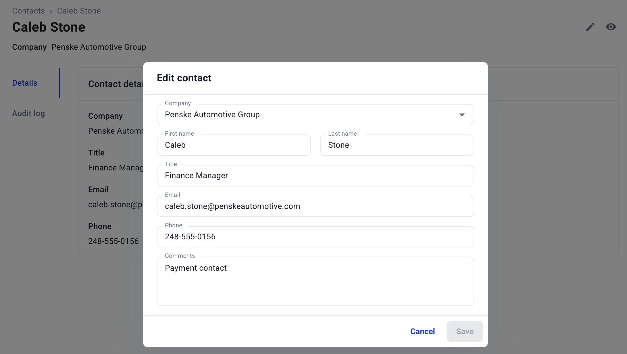 Hardfin contact management