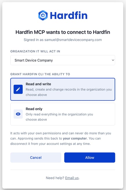 Hardfin AI assistant